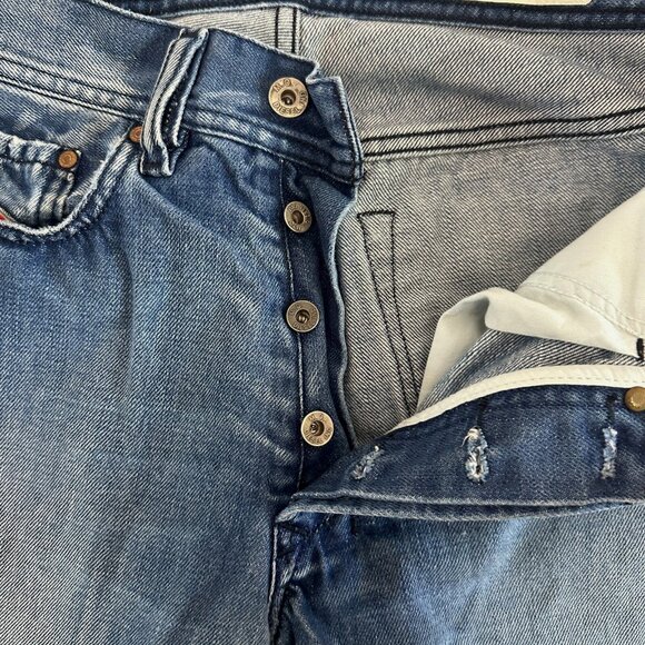 Diesel Quratt Jeans Ligth Wash Denim Button Fly Made In Italy - Picture 12 of 16